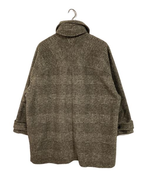 Spick and Span（スピック＆スパン）Spick and Span (スピック＆スパン) Wスライバーチェックハーフコート ブラウン サイズ:Mの古着・服飾アイテム