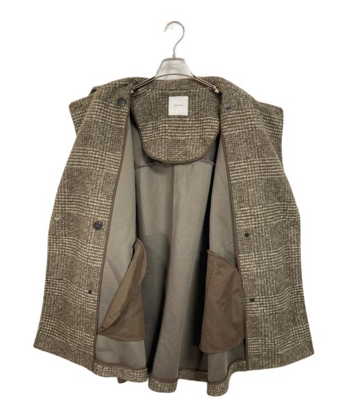 Spick and Span（スピック＆スパン）Spick and Span (スピック＆スパン) Wスライバーチェックハーフコート ブラウン サイズ:Mの古着・服飾アイテム