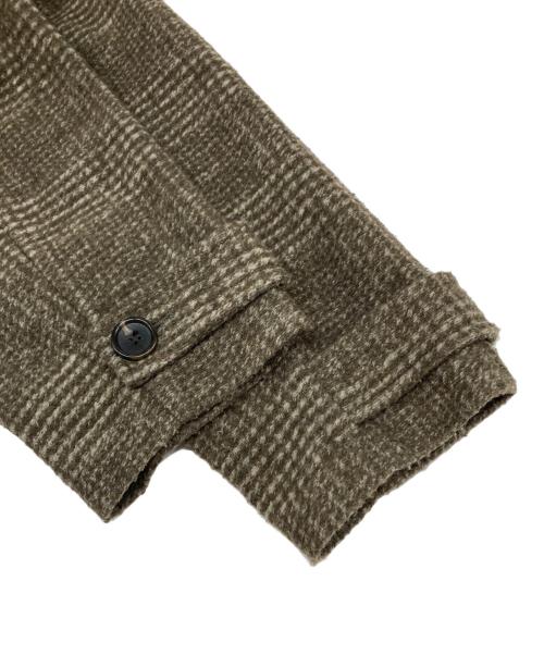 Spick and Span（スピック＆スパン）Spick and Span (スピック＆スパン) Wスライバーチェックハーフコート ブラウン サイズ:Mの古着・服飾アイテム