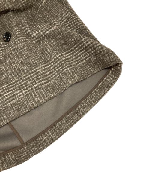 Spick and Span（スピック＆スパン）Spick and Span (スピック＆スパン) Wスライバーチェックハーフコート ブラウン サイズ:Mの古着・服飾アイテム