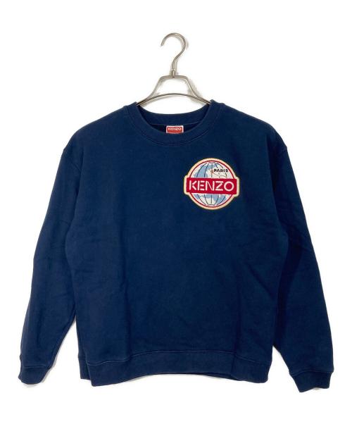KENZO（ケンゾー）KENZO (ケンゾー) KENZO WORLD スウェットシャツ ネイビー サイズ:Sの古着・服飾アイテム