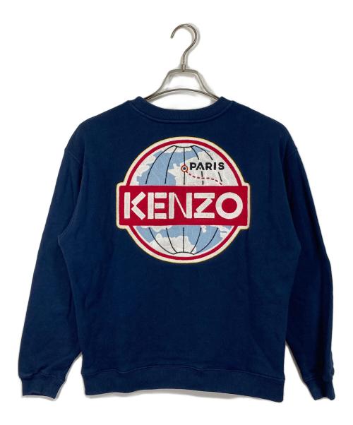 KENZO（ケンゾー）KENZO (ケンゾー) KENZO WORLD スウェットシャツ ネイビー サイズ:Sの古着・服飾アイテム