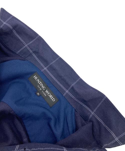 HUNTING WORLD（ハンティングワールド）HUNTING WORLD (ハンティングワールド) チェックシャツジャケット ネイビー サイズ:Mの古着・服飾アイテム