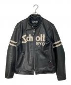 Schottショット）の古着「カフェレーサージャケット　カウレザー」｜ブラック