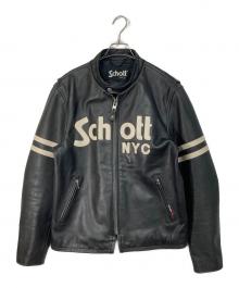 Schott（ショット）の古着「カフェレーサージャケット　カウレザー」｜ブラック