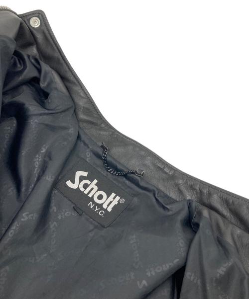 Schott（ショット）Schott (ショット) カフェレーサージャケット　カウレザー ブラック サイズ:XLの古着・服飾アイテム