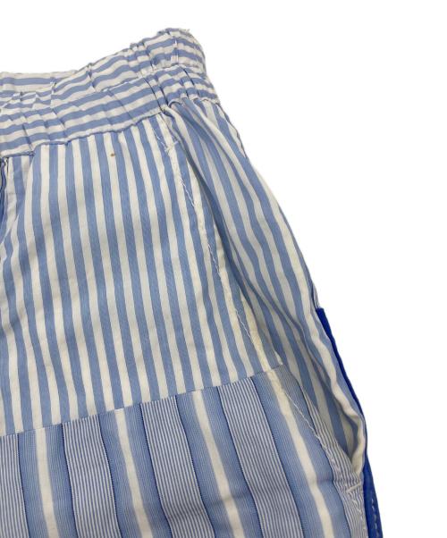 COMME des GARCONS SHIRT（コムデギャルソンシャツ）COMME des GARCONS SHIRT (コムデギャルソンシャツ) パッチワークストライプパンツ スカイブルー サイズ:Sの古着・服飾アイテム