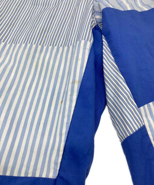 COMME des GARCONS SHIRT（コムデギャルソンシャツ）COMME des GARCONS SHIRT (コムデギャルソンシャツ) パッチワークストライプパンツ スカイブルー サイズ:Sの古着・服飾アイテム