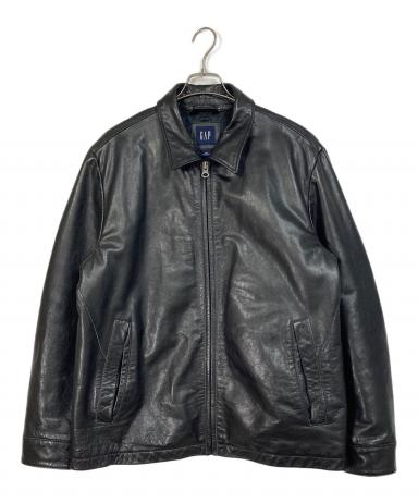 GAP　00s　名作　カウレザー　ジャケット ブラック　L 中古・古着通販】GAP (ギャップ) 【古着】00'Sカウレザージャケット 00