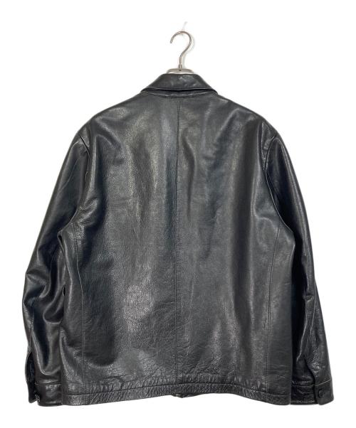 GAP（ギャップ）GAP (ギャップ) 【古着】00'Sカウレザージャケット　00年　牛革　 ブラック サイズ:Lの古着・服飾アイテム