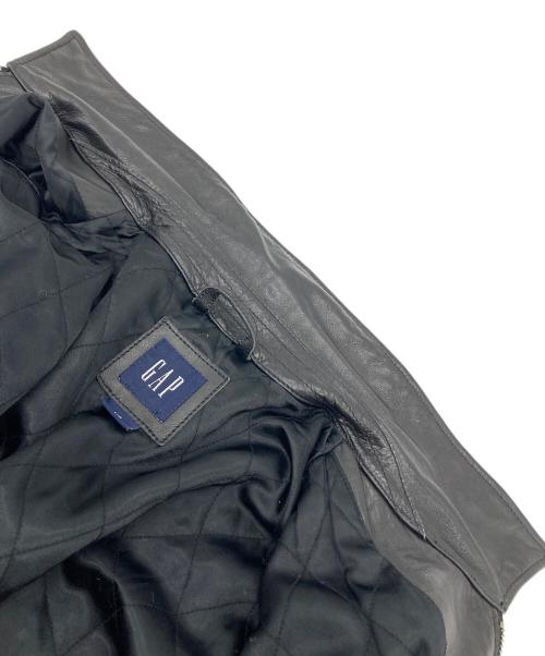 GAP（ギャップ）GAP (ギャップ) 【古着】00'Sカウレザージャケット　00年　牛革　 ブラック サイズ:Lの古着・服飾アイテム