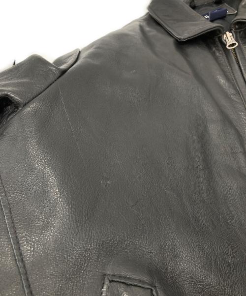 GAP（ギャップ）GAP (ギャップ) 【古着】00'Sカウレザージャケット　00年　牛革　 ブラック サイズ:Lの古着・服飾アイテム