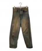 NVRFRGTネヴァーフォーゲット）の古着「3D Twisted Wide Leg Jeans」｜インディゴ