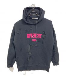GIVENCHY（ジバンシィ）の古着「デストロイパーカー　フーディー」｜ブラック