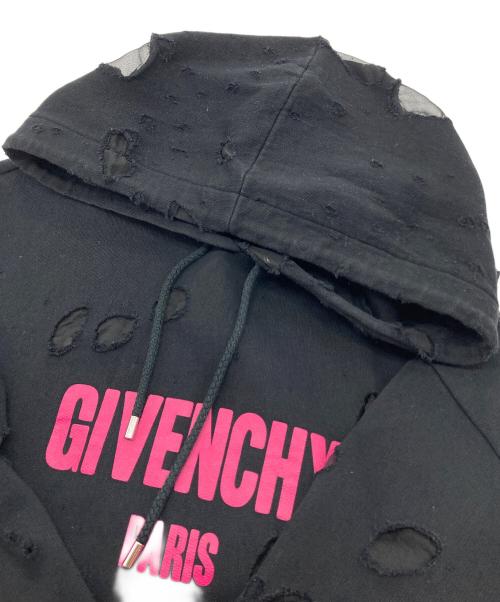 GIVENCHY（ジバンシィ）GIVENCHY (ジバンシィ) デストロイパーカー　フーディー ブラック サイズ:XSの古着・服飾アイテム