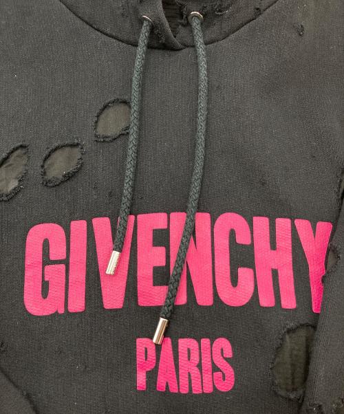 GIVENCHY（ジバンシィ）GIVENCHY (ジバンシィ) デストロイパーカー　フーディー ブラック サイズ:XSの古着・服飾アイテム