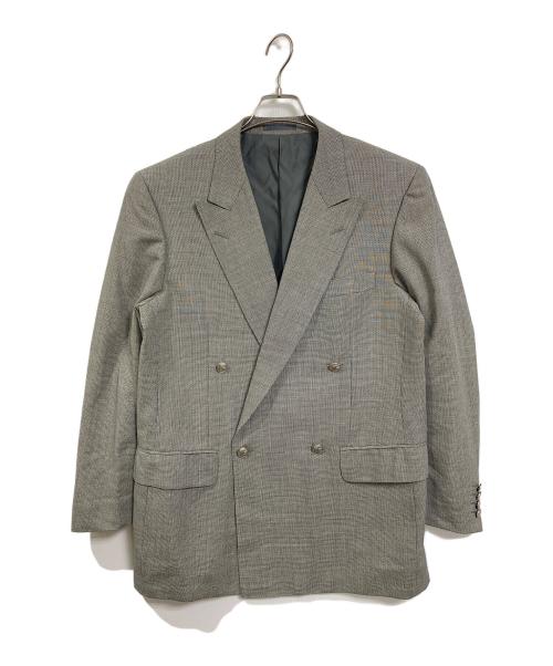 BURBERRY LONDON（バーバリーロンドン）BURBERRY LONDON (バーバリーロンドン) 銀釦ダブルジャケット　アウター　ライトアウター　日本製 グレー サイズ:175の古着・服飾アイテム