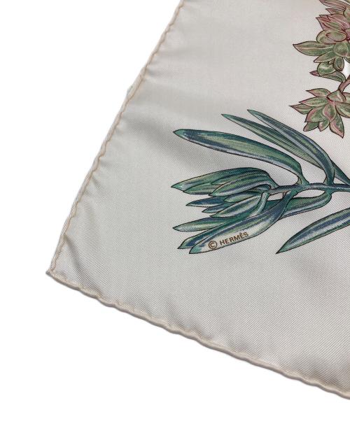 HERMES（エルメス）HERMES  (エルメス) JARDIN SECRET（秘密の庭） カレ90 フランス製 グリーン×ブラウン サイズ:実寸参照の古着・服飾アイテム