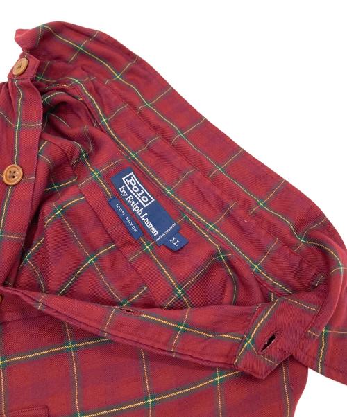 POLO RALPH LAUREN（ポロ・ラルフローレン）POLO RALPH LAUREN (ポロ・ラルフローレン) 【古着】チェックレーヨンシャツ レッド サイズ:XLの古着・服飾アイテム