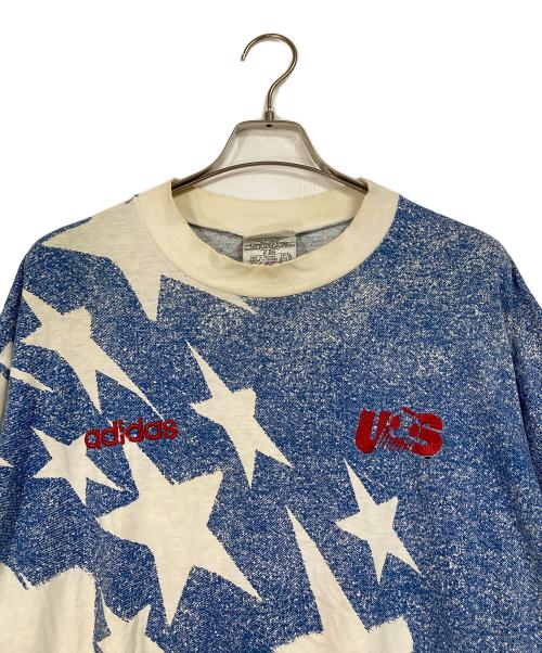 adidas（アディダス）adidas (アディダス) 【古着】ワールドカップアメリカ代表 Tシャツ　90年代　90ｓ ブルー サイズ:XLの古着・服飾アイテム