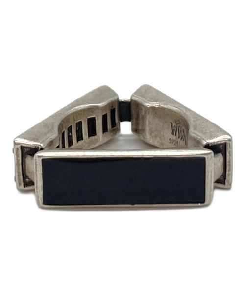 WTLA（ダブリューティーエルエー）WTLA (ダブリューティーエルエー) Montage Ring LARGE シルバー925 VINTAGE FINISH BLACK サイズ:14−15号の古着・服飾アイテム