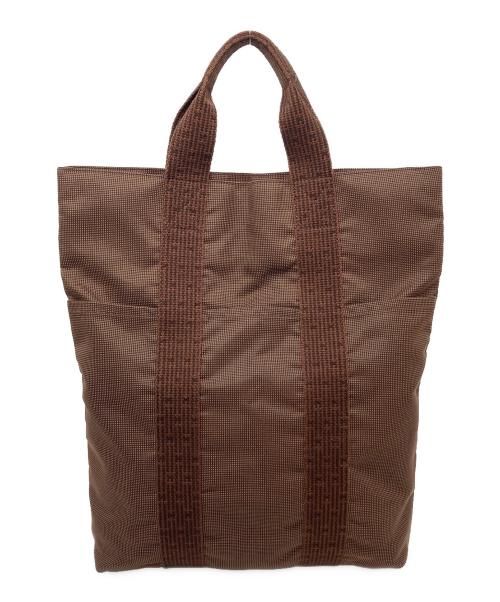 HERMES（エルメス）HERMES (エルメス) エールライン カバス トートバッグ ブラウン サイズ:実寸参照の古着・服飾アイテム