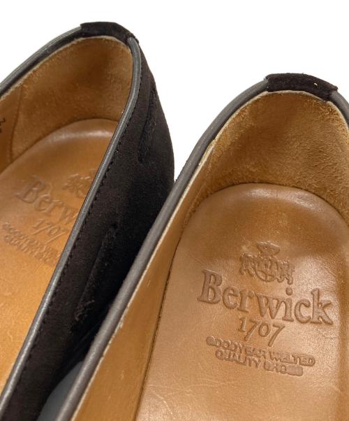 berwick（バーウィック）berwick (バーウィック) スウェードタッセルローファー　革靴　ドレスシューズ　ビジネス　カジュアル　スペイン製 ブラウン サイズ:UK 5.5の古着・服飾アイテム