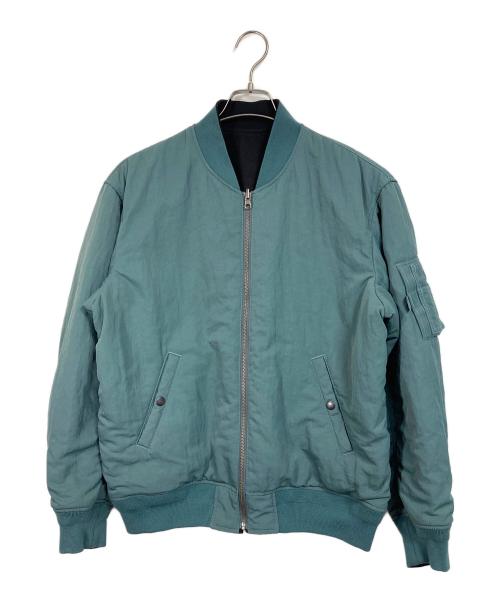 Adam et Rope（アダム エ ロペ）Adam et Rope (アダム エ ロペ) スナバックナイロン オーバーサイズ リバーシブル MA1×スタジャン　アウター ブラック×グリーン サイズ:Mの古着・服飾アイテム