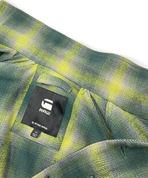 G-STAR RAW（ジースターロゥ）G-STAR RAW (ジースターロゥ) チェックネルシャツ　長袖シャツ イエロー サイズ:XSの古着・服飾アイテム