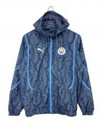 PUMAプーマ）の古着「レプリカシャツ24-25 MCFC PRE ジャケット　アウター　ライトアウター　スポーツ　アウトドア」｜グレー
