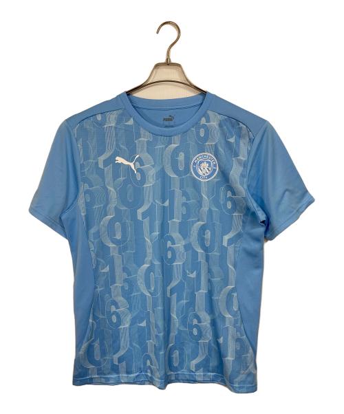 PUMA（プーマ）PUMA (プーマ) マンチェスターシティ 24/25 プレマッチ シャツ 半袖　スポーツ　アウトドア スカイブルー サイズ:Lの古着・服飾アイテム