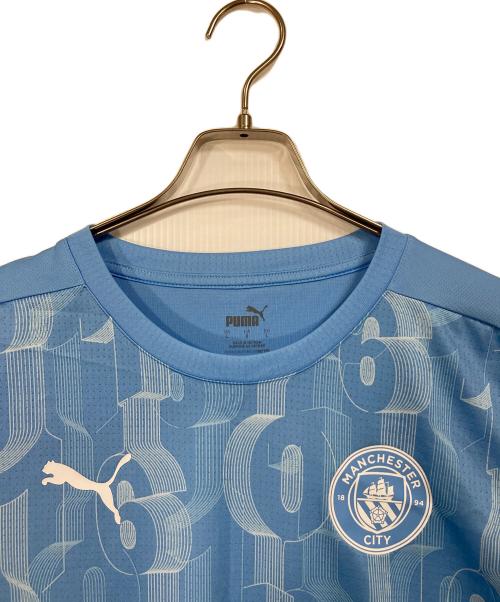 PUMA（プーマ）PUMA (プーマ) マンチェスターシティ 24/25 プレマッチ シャツ 半袖　スポーツ　アウトドア スカイブルー サイズ:Lの古着・服飾アイテム