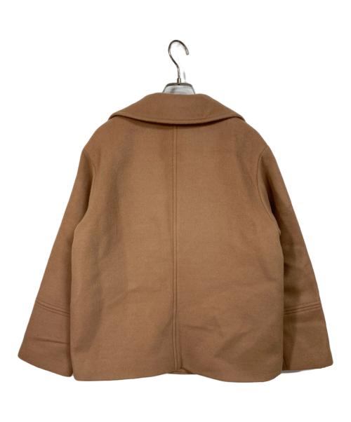 ALMOND OIL（アーモンドオイル）ALMOND OIL (アーモンドオイル) スーパー100 テーラード ピーコート キャメル サイズ:FREEの古着・服飾アイテム