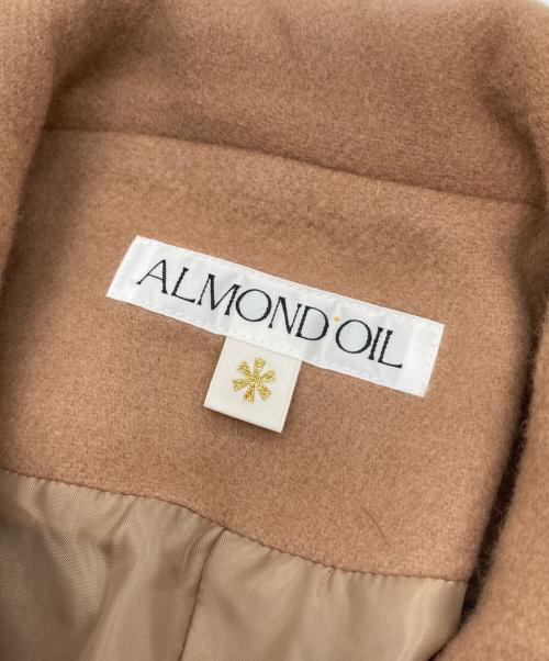 ALMOND OIL（アーモンドオイル）ALMOND OIL (アーモンドオイル) スーパー100 テーラード ピーコート キャメル サイズ:FREEの古着・服飾アイテム