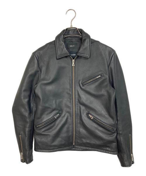 neels（ニールス）neels (ニールス) BLOUSONコラボ 襟付きシングルライダースジャケット　レザージャケット　カウレザー　牛革　エディフィス取扱 ブラック サイズ:Mの古着・服飾アイテム