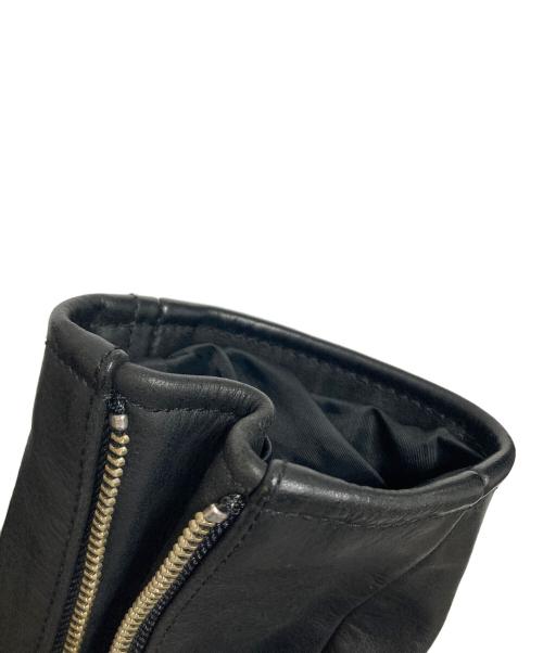 neels（ニールス）neels (ニールス) BLOUSONコラボ 襟付きシングルライダースジャケット　レザージャケット　カウレザー　牛革　エディフィス取扱 ブラック サイズ:Mの古着・服飾アイテム