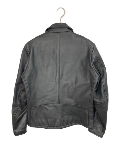 neels（ニールス）neels (ニールス) BLOUSONコラボ 襟付きシングルライダースジャケット　レザージャケット　カウレザー　牛革　エディフィス取扱 ブラック サイズ:Mの古着・服飾アイテム