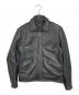 neels（ニールス）の古着「BLOUSONコラボ 襟付きシングルライダースジャケット　レザージャケット　カウレザー　牛革　エディフィス取扱」｜ブラック