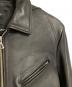 中古・古着 neels (ニールス) BLOUSONコラボ 襟付きシングルライダースジャケット　レザージャケット　カウレザー　牛革　エディフィス取扱 ブラック サイズ:M：13000円