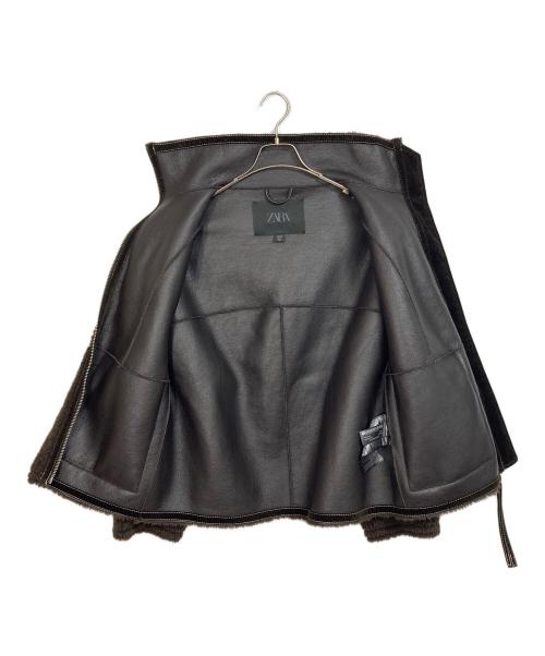 ZARA（ザラ）ZARA (ザラ) ZW COLLECTION ダブルフェイスボアジャケット　アウター ブラウン サイズ:Mの古着・服飾アイテム