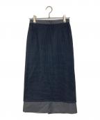 chiekoチエコ）の古着「1013. mesh skirt  メッシュスカート　ロングスカート　日本製」｜ブラック