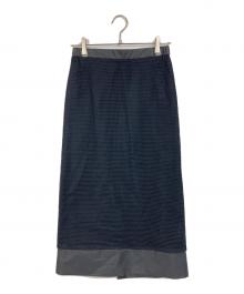 chieko（チエコ）の古着「1013. mesh skirt  メッシュスカート　ロングスカート　日本製」｜ブラック