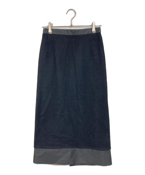 chieko（チエコ）chieko (チエコ) 1013. mesh skirt  メッシュスカート　ロングスカート　日本製 ブラック サイズ:38の古着・服飾アイテム