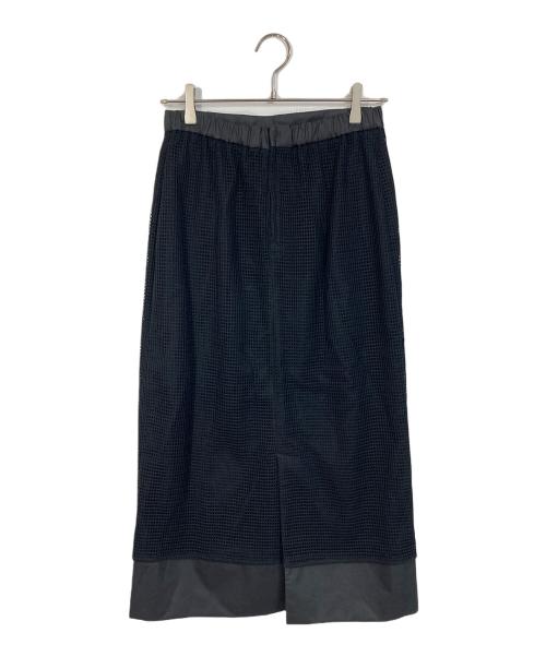 chieko（チエコ）chieko (チエコ) 1013. mesh skirt  メッシュスカート　ロングスカート　日本製 ブラック サイズ:38の古着・服飾アイテム