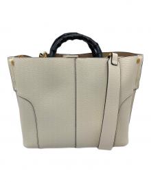EPOR（エポール）の古着「BAMBOO BAG Medium  バンブーバッグ　ミディアム　ハンドバッグ　ショルダーバッグ　2WAYバッグ」｜ホワイト