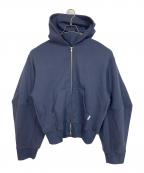 ESIÓエシオ）の古着「Edge forme ZIP hoodie  エッジフォルムジップフーディー  パーカー　ダブルジップ」｜ネイビー
