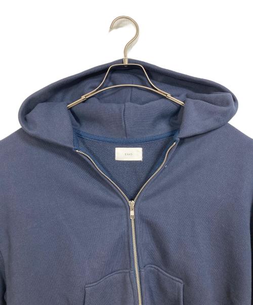ESIÓ（エシオ）esio (エシオ) Edge forme ZIP hoodie  エッジフォルムジップフーディー  パーカー　ダブルジップ ネイビー サイズ:FREEの古着・服飾アイテム