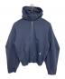 esio（エシオ）の古着「Edge forme ZIP hoodie  エッジフォルムジップフーディー  パーカー　ダブルジップ」｜ネイビー