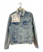 ZARA×JEAN-MICHELザラ×ジャン・ミッシェル）の古着「バスキア DENIM JACKET」｜ブルー
