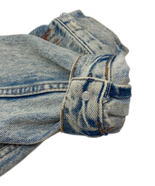 ZARA（ザラ）ZARA (ザラ) JEAN-MICHEL (ジャン・ミッシェル) バスキア DENIM JACKET ブルー サイズ:Lの古着・服飾アイテム